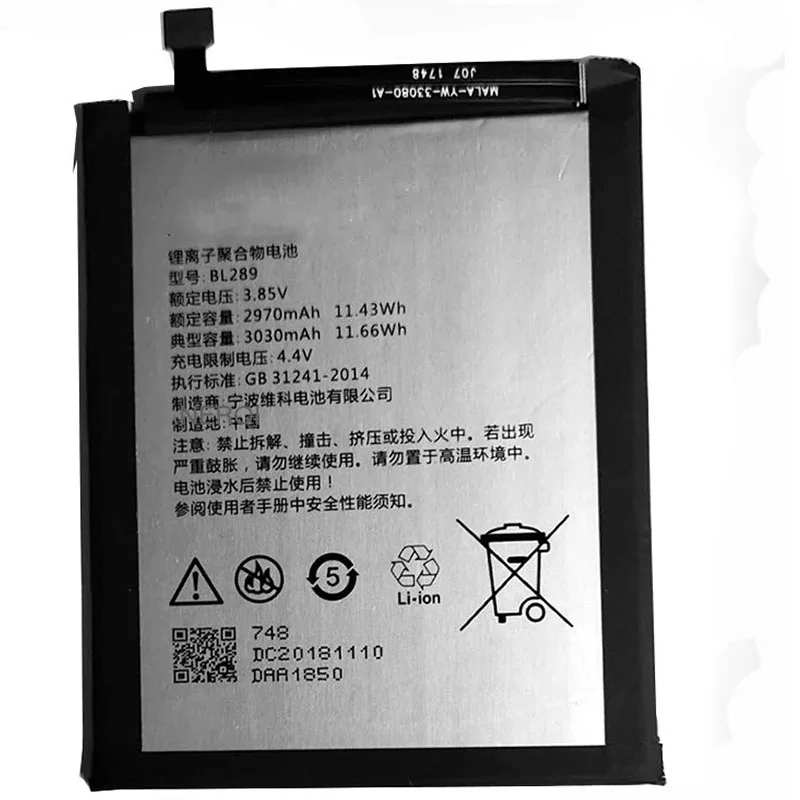 

Новый аккумулятор для Lenovo K5 Play BL289, аккумулятор 3030 мАч, высококачественные аккумуляторы
