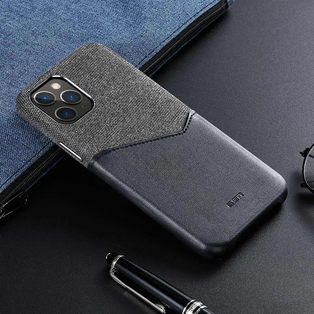 Чехол ESR для iPhone 11 Pro XR XS Max, брендовый Роскошный кожаный чехол со слотом для карт, противоударный чехол-кошелек для iPhone iphon