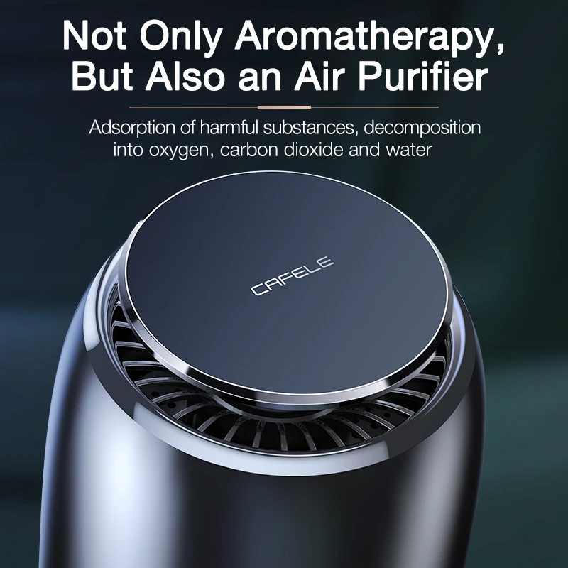 Cafele Car Air Freshener Aromatherapy Purifier Diffuser Essential Wireless Perfume Metal Auto Fragrance |