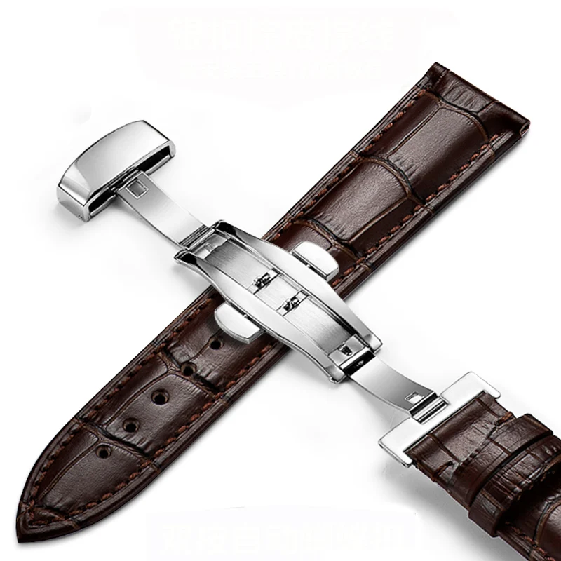 

DOM Watchband 18mm 19mm 20mm 21mm 22mm 24mm Calf Genuine Leather Watch Band Alligator Grain Watch Strap Bracelet High Quality
