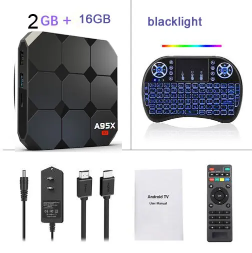 2GB16GBi8b Android 7,1 ТВ приставка A95X R2 2 Гб 16 Гб Amlogic S905W ТВ приставка 2 ГБ 8 ГБ четырехъядерный 2,4G WiFi медиаплеер PK X96 мини смарт-бокс - Цвет: 2GB16GBi8b