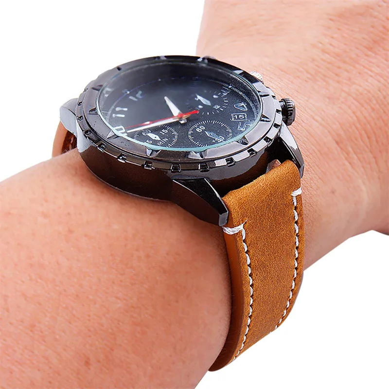 Pаспродажа Ремешок для часов в винтажном стиле, браслет из воловьей кожи с пряжкой, уличный инструмент, 4 цвета, 18 мм 20 мм 22 мм 24 мм