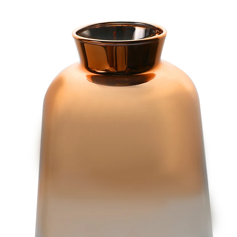 Скандинавская Гальваническая Золотая стеклянная ваза для цветов домашнего