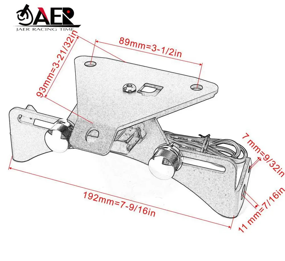 JEAR мотоцикл Кронштейн номерного знака для Aprilia RSV4/R 2009 2019 Мотоцикл держатель и