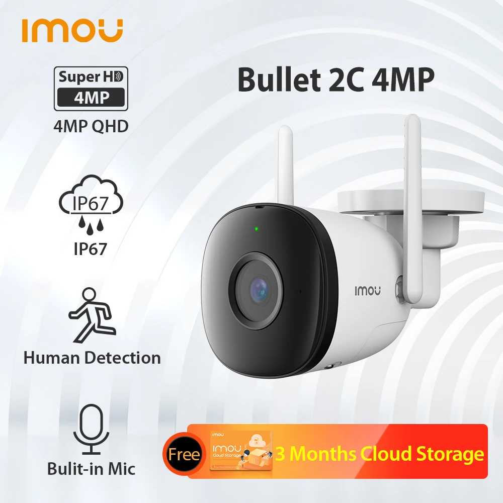 

Dahua Imou IP Camera 2C 4MP WiFi Wireless Built-in Mic Outdoor IP67 Weatherproof Smart Home Security Human Detection IPC-F42P