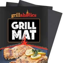 3PCS100% Non-Stick BBQ Grill Mats Baking Bread Cakes Pizza Reusable and Easy to Clean - Works on Electric Grill Gas Charcoal BBQ