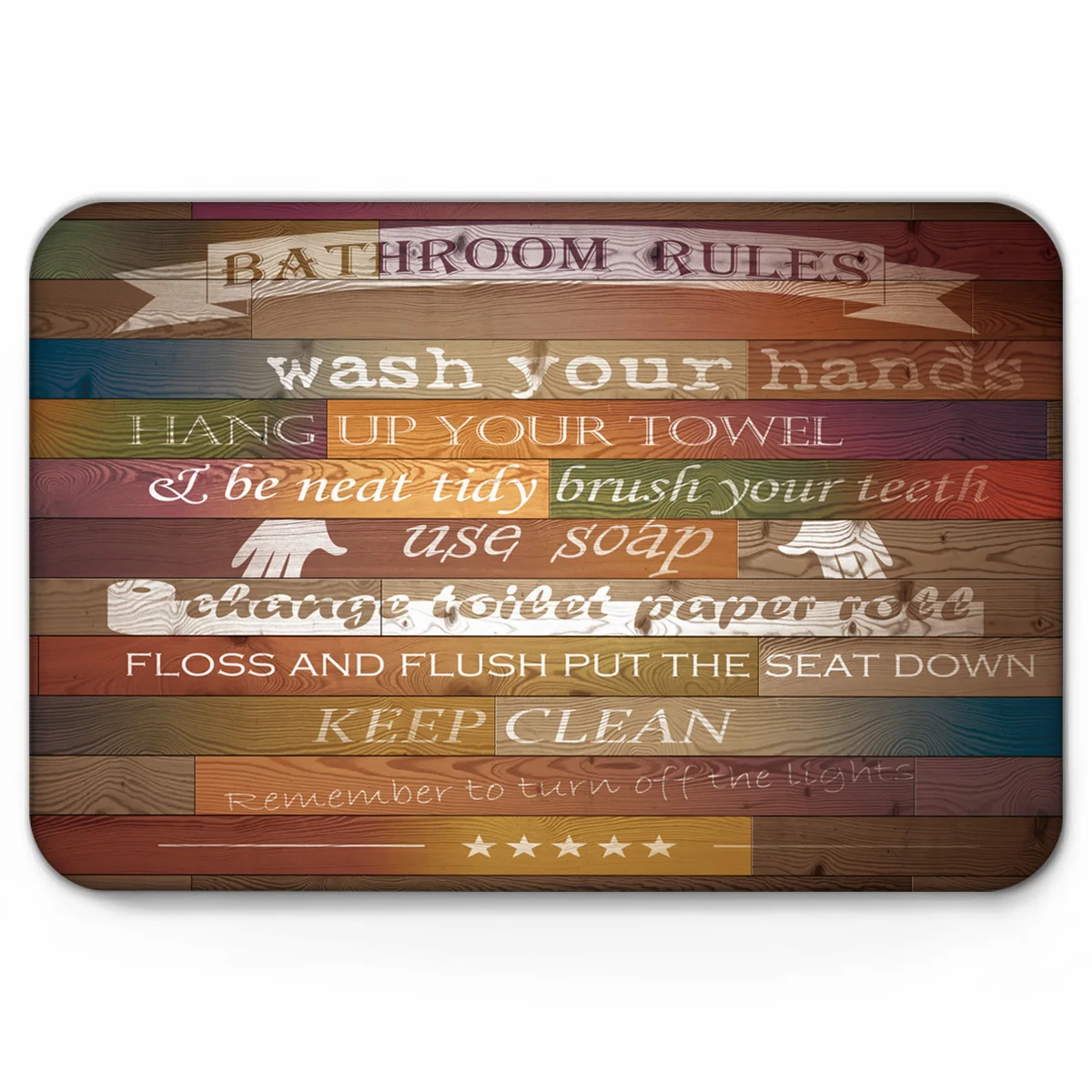 Противоскользящий Деревянный чехол в стиле ретро для входной двери|Коврик| |