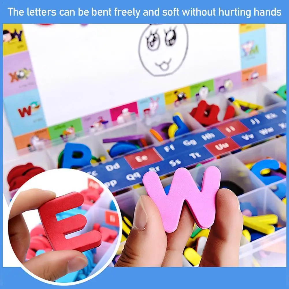 

Подарочный набор, набор магнитов для обучения, набор из 26 цветных магнитных букв и цифр на холодильник, милые детские игрушки для обучения