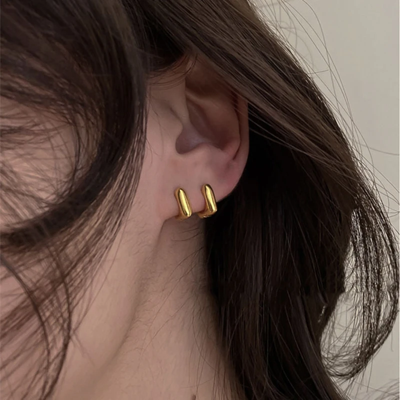 

SRCOI Minimalist Geometric Earrings Square Hoop Earrings Trendy Vintage Metal Earrings For Women Girls Party Jewelry Gifts 2020