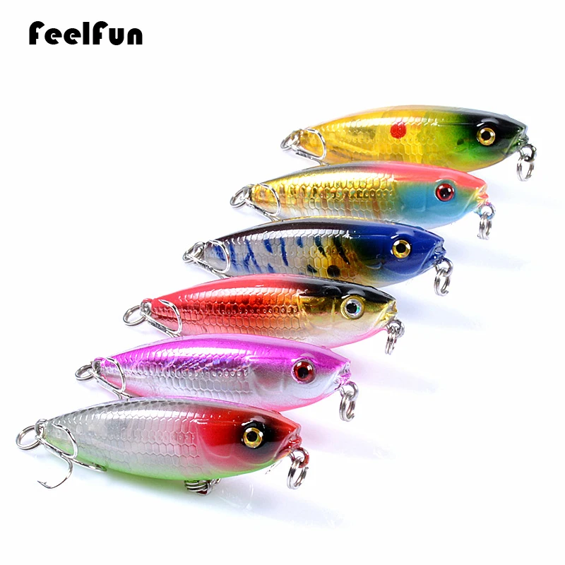 FeelFun Peche 59 мм 6 9 г Singking приманка для рыбалки Карандаш воблер PESCA Crankbait рыболовные