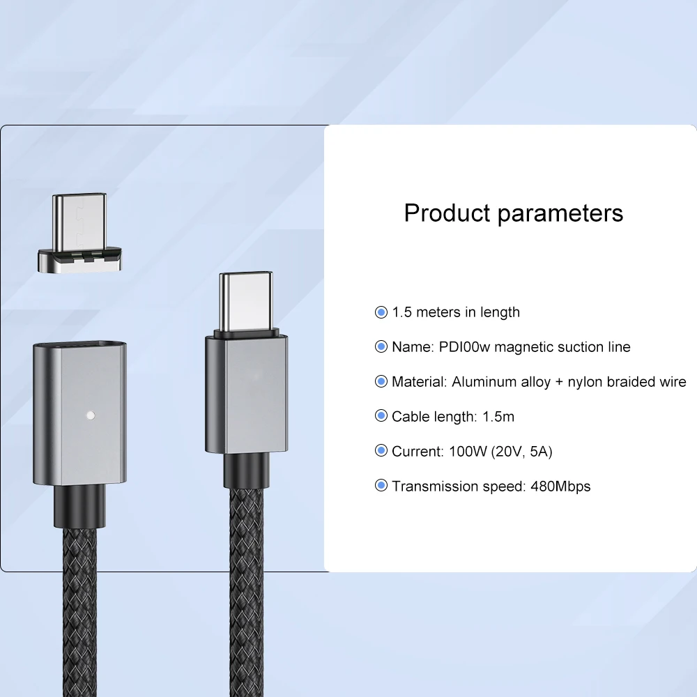 Магнитный кабель Micro USB type-C 100 Вт 5А для быстрой зарядки QC4.0 USB C-type-C PD зарядный кабель для Xiaomi Redmi Note 10 samsung S9
