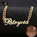 Ожерелье с именем Vnox, персонализированное, для женщин, мужчин, подарки для любимых, ювелирные изделия для вечеринок