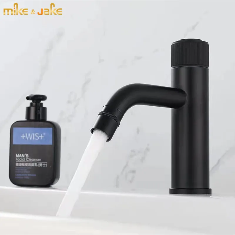 

Bathroom black press button basin faucet black constant temperature black tap hot and cold constant bathroom watermark faucet