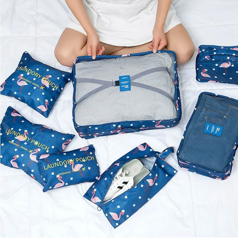 7 шт./компл. дорожный Органайзер чемодан комплект для отделки одежды переносной