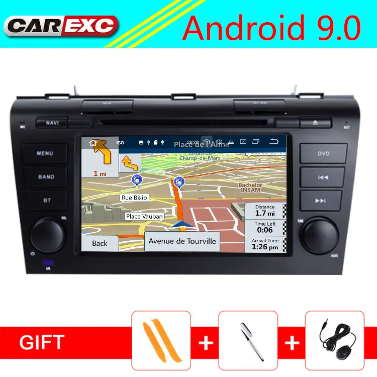 Android 9 0/9 2 Din Автомобильный dvd плеер Радио стерео для Toyota Corolla E120 BYD F3 с сенсорным