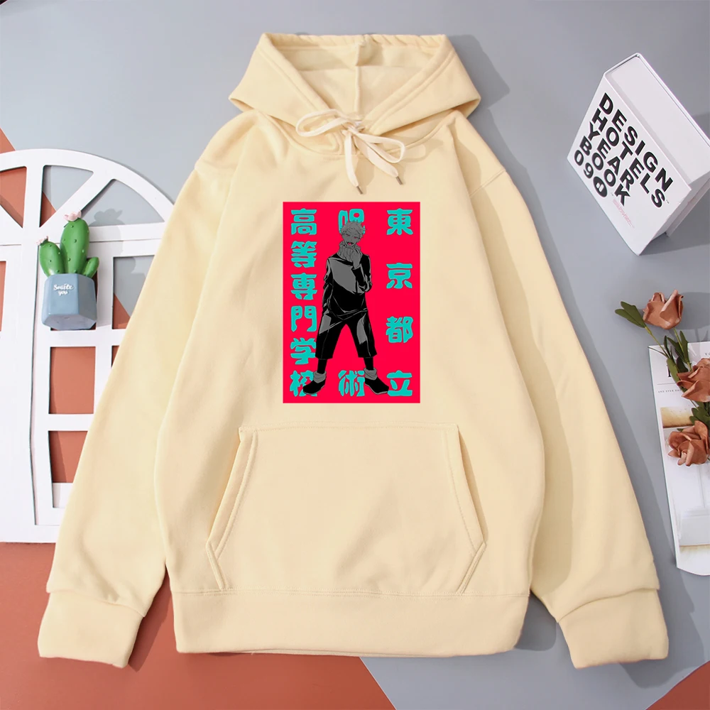 

Jujutsu кайсен толстовки с капюшоном и принтом женский Осень Свободный свитер с капюшоном Женская Харадзюку уличная одежда короткая футболка ...