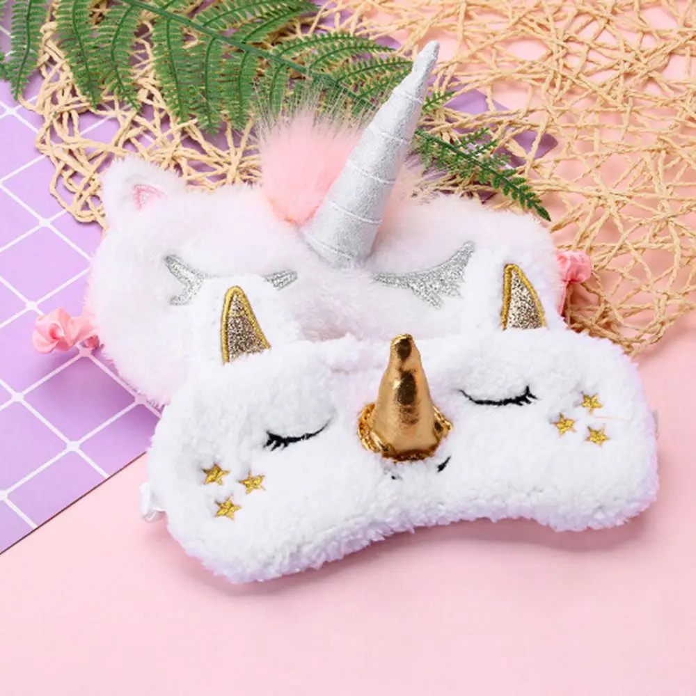 

2022 New Arrival Cute Unicorn Sleeping Mask Eye Shade Travel Relax Blindfold Valentine's Day present Exquisite small obj