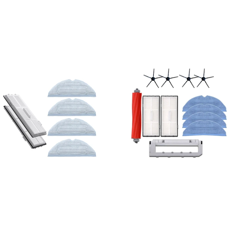 

6Pack Hepa Filter Mopping Cloths & 1set Mop Rag Hepa Filter Side Brush for Xiaomi Roborock S7 T7S Plus