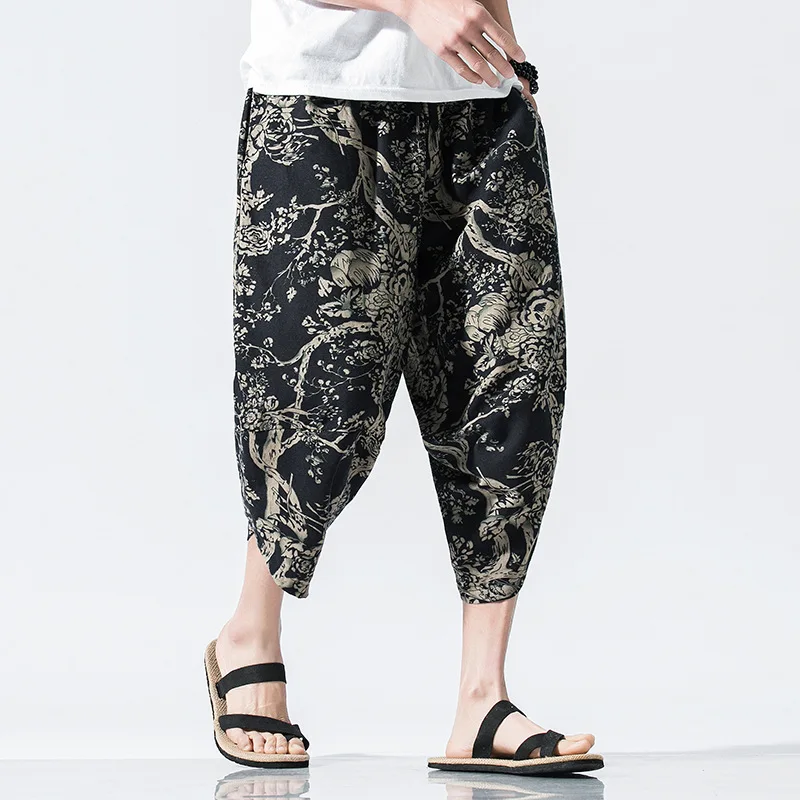 Мужские шаровары в стиле хип-хоп повседневные мешковатые штаны для бега бохо