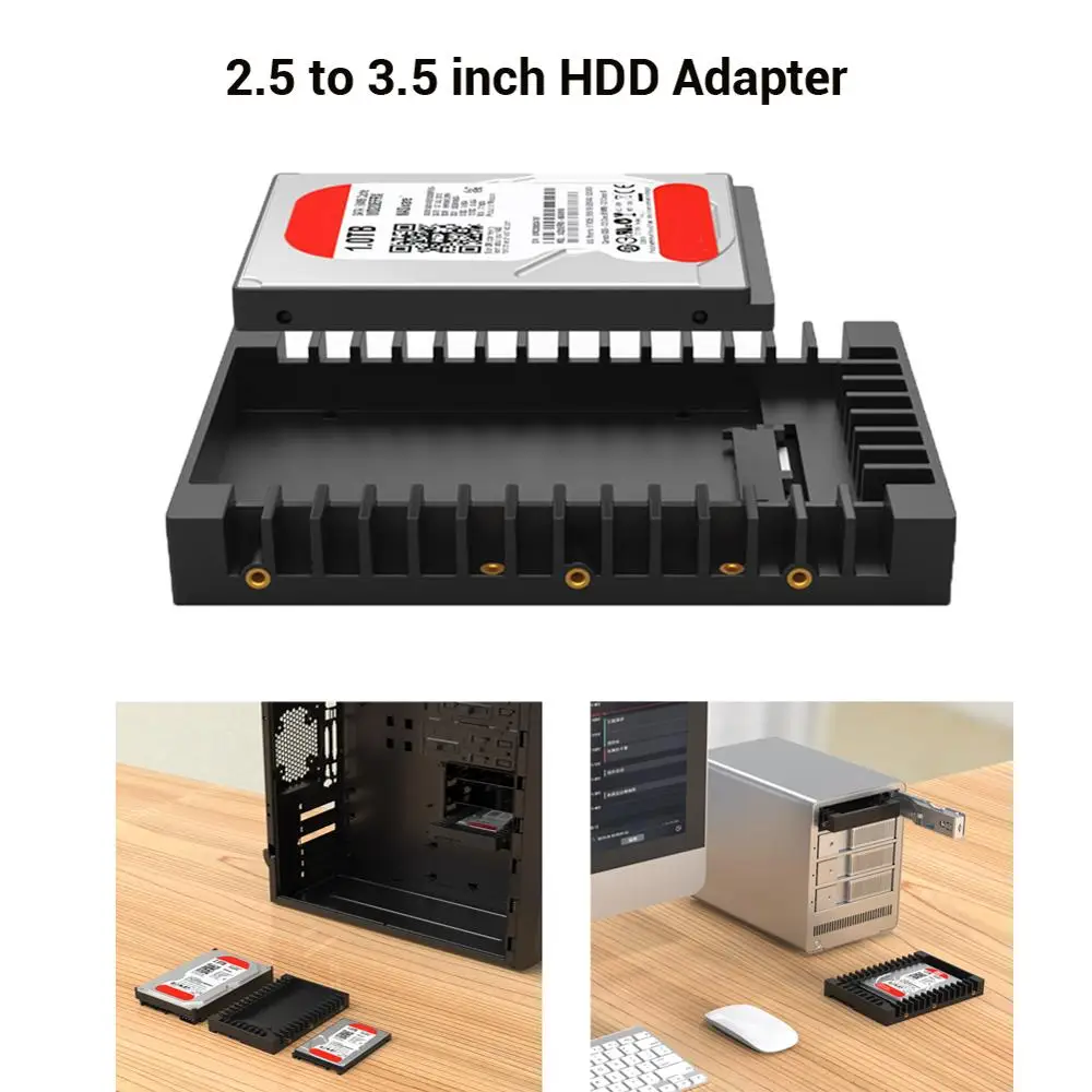 2,5-3,5 дюймов HDD адаптер жесткий диск Caddy Поддержка SATA 3,0 6 Гбит/с Поддержка 7/9. 5/12. 5 мм 2,5 дюйма SATA HDD SSD твердотельный диск