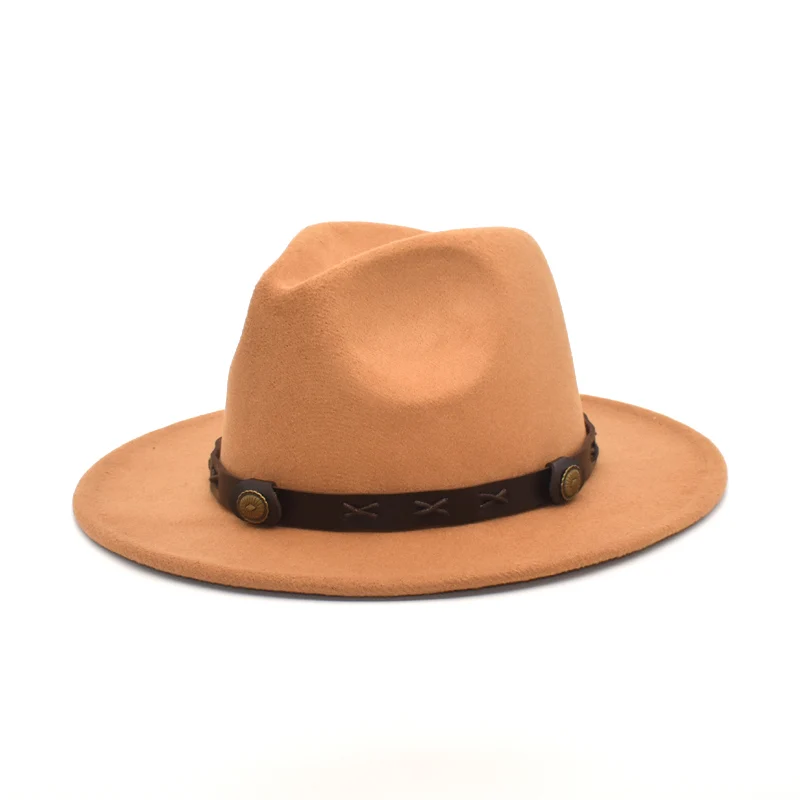 2020 New Fashion Men Fedoras Women's Fashion Jazz Hat Summer Spring Black Woolen Blend Cap Outdoor Casual Hat F91