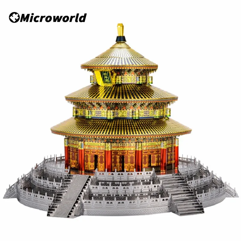 Металлические 3D Пазлы Microworld для стайлинга набор сборки своими руками