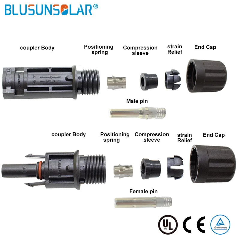 Штепсельный кабель для солнечной панели 20 пар/компл. 1500 В водонепроницаемый
