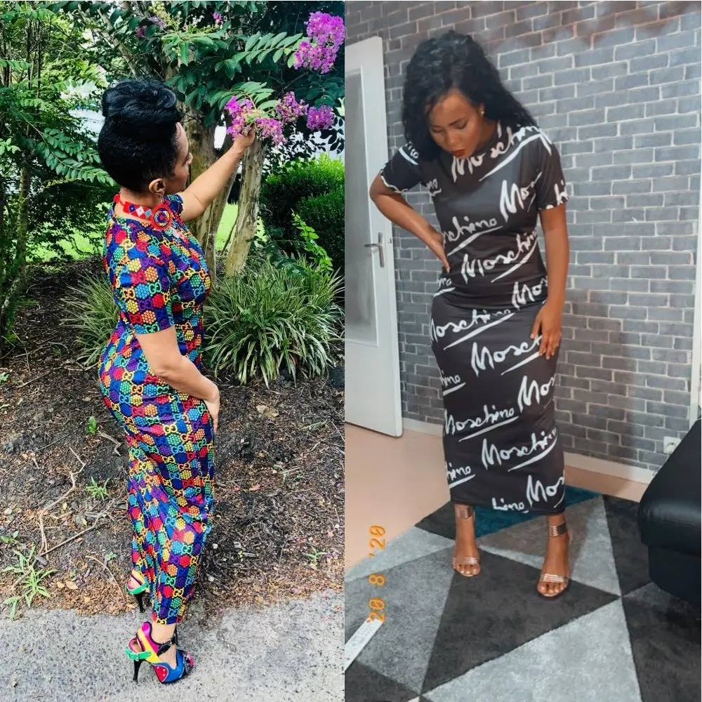 Doginthehole 2021 модные женские облегающие африканские Дашики с коротким рукавом