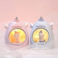 party decoration resin unicorn night light is suitable for home decoration bedroom table lamp children birthday baby shower lamp
