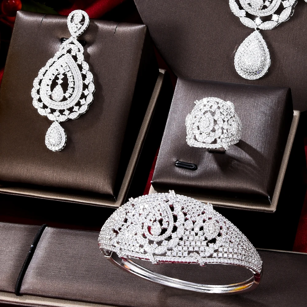 KellyBola Новинка роскошное циркониевое ожерелье кольцо браслет серьги женское