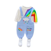 new spring autumn baby girl clothes suit children boys sports t shirt overalls 2pcssets toddler casual clothing kids tracksuits