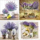 Алмазная 5D картина SHAYI сделай сам, мозаика с изображением цветка лаванды, вышивка крестиком, полная выкладка, квадратнаякруглая картина для домашнего декора
