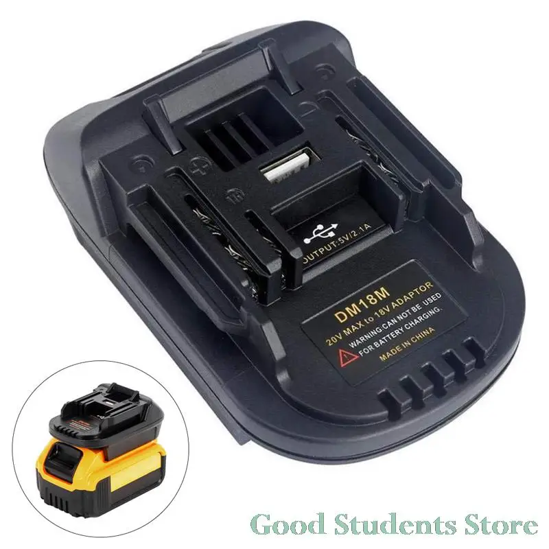 

1PC Upgrade Replacement DCB200 USB Battery Adapter For 20V DEWALT Milwaukee M18 Convert To Makita 18V