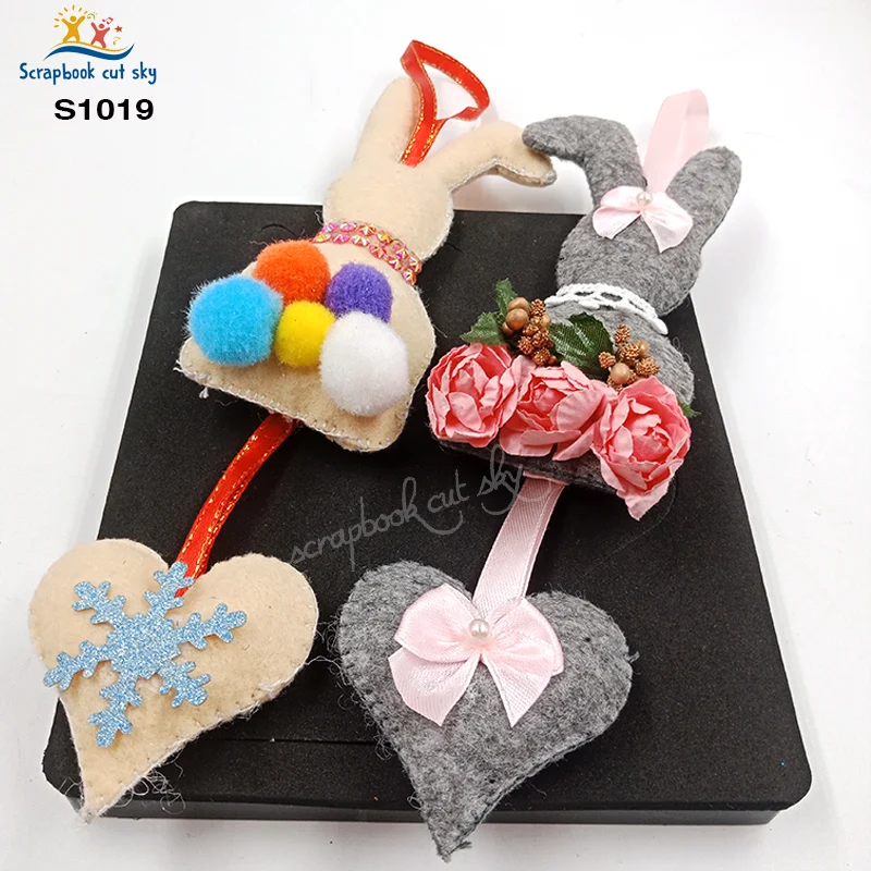 

Bunny And Heart S1019 Muyu Wooden Mold Cutting Dies Suitable For Market General Machines