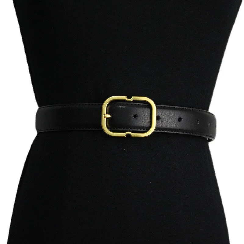 

Fashion Female Belt Square Pin Buckle Strap Casual All-match Ladies Adjustable Belts Designer High Quality Thin Waistban