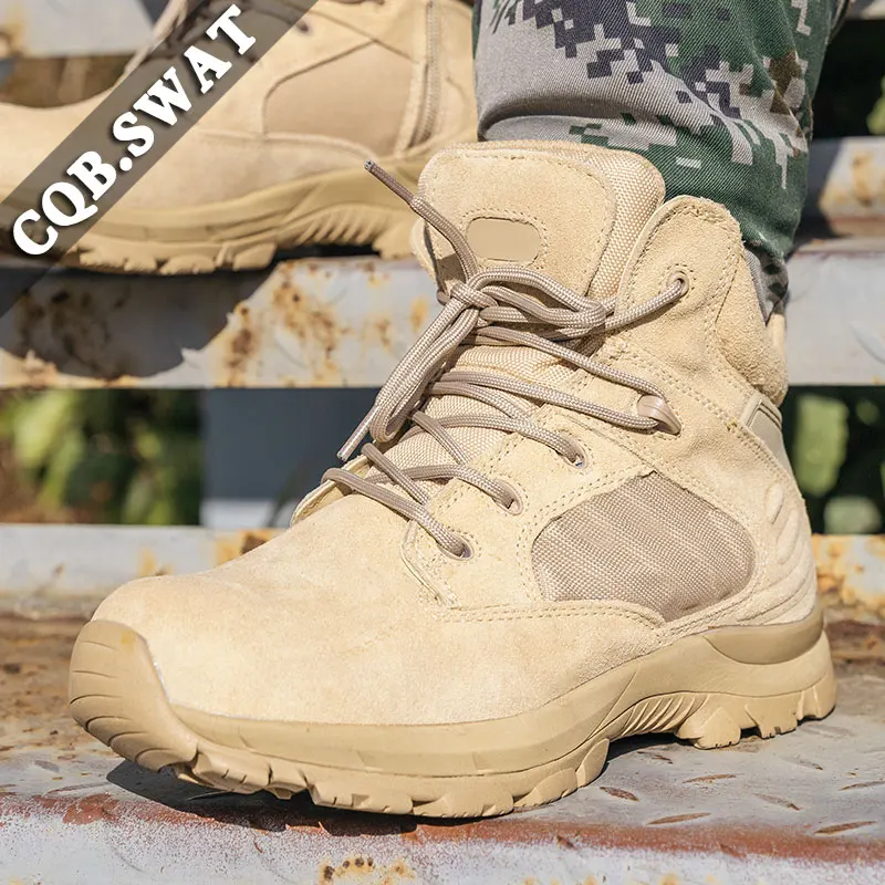 Ботинки-дезерты CQB.SWAT мужские тактические армейские боевые ботильоны черного и