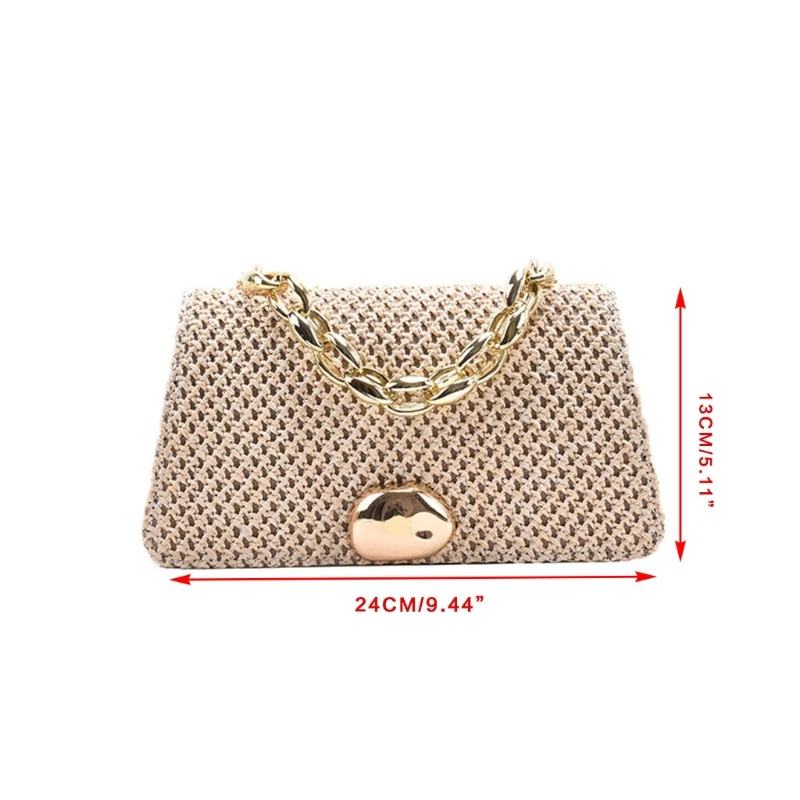 

Women Straw Woven Handbag Rattan Crossbody Tote Female Casual Rattan Leather Shoulder Bag Lady Travel Beach Shipping Purse