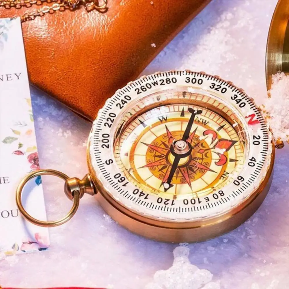 

Mini Compass High Strength Metal Compass Outdoor Compass Versatile Hiking Compass