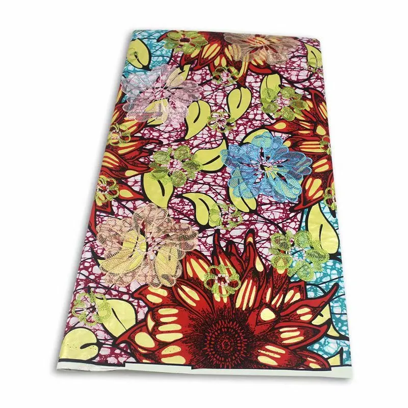 Африканская восковая кружевная ткань 100% хлопок вышивка нигерийский шнур 2021