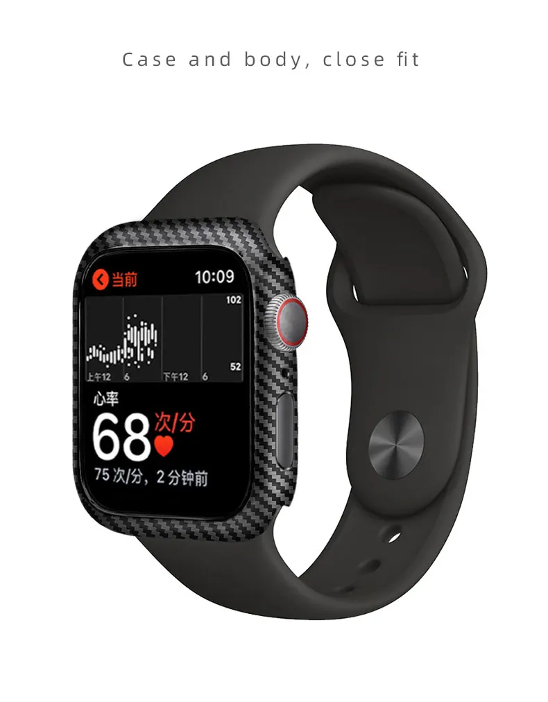 Чехол из углеродного волокна для Apple Watch 4, 5, 3, iWatch, ремешок 42 мм, 38 мм, 44 мм, 40 мм, защитный бампер, ультра тонкие линии, ремешок для часов