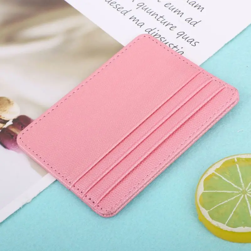

(THINKTHENDO PU Card Holder Slim Bank Credit Card ID Cards Coin Pouch Case Bag Wallet Organizer Hot