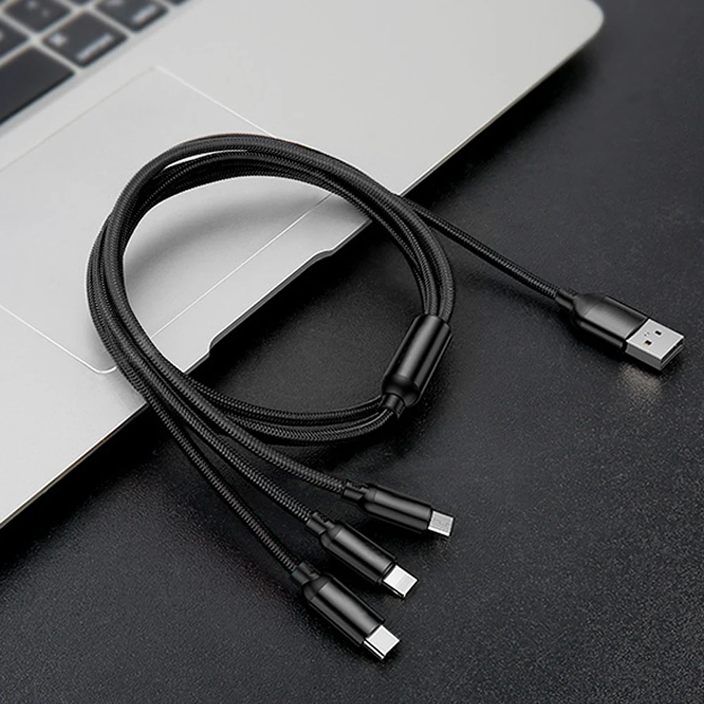 3A выдвижной usb-кабель 3-в-1 адаптер объектива для камер Micro Тип USB C зарядного устройства для iPhone зарядный кабель Micro usb кабель зарядного устройства