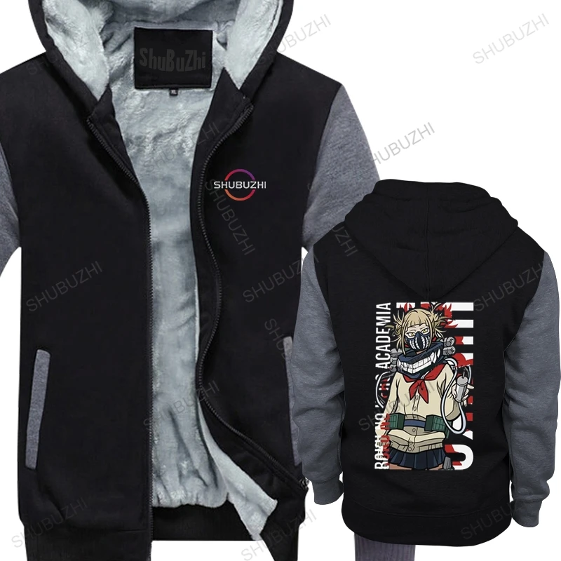 

Kawaii Cool Himiko Toga My Hero Academia thick hoodies for Men Anime Manga winter hoody Cotton hoodie zipper Regular Fit Merch