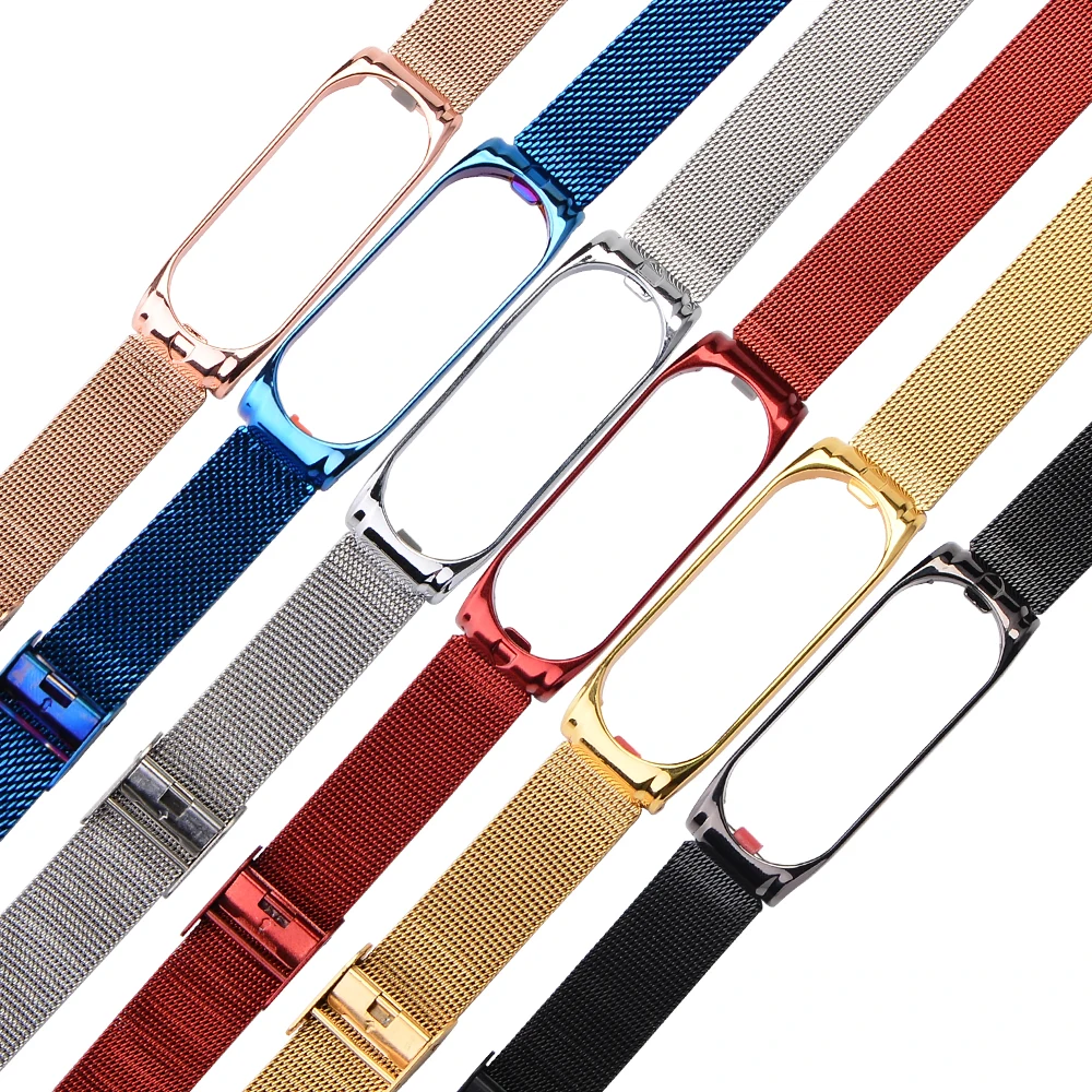 Браслет Mi Band 4 браслет из нержавеющей стали для Xiaomi Mi браслет 4 3 Mi4 сменный ремешок Miband 4 3 металлические браслеты Pulseira