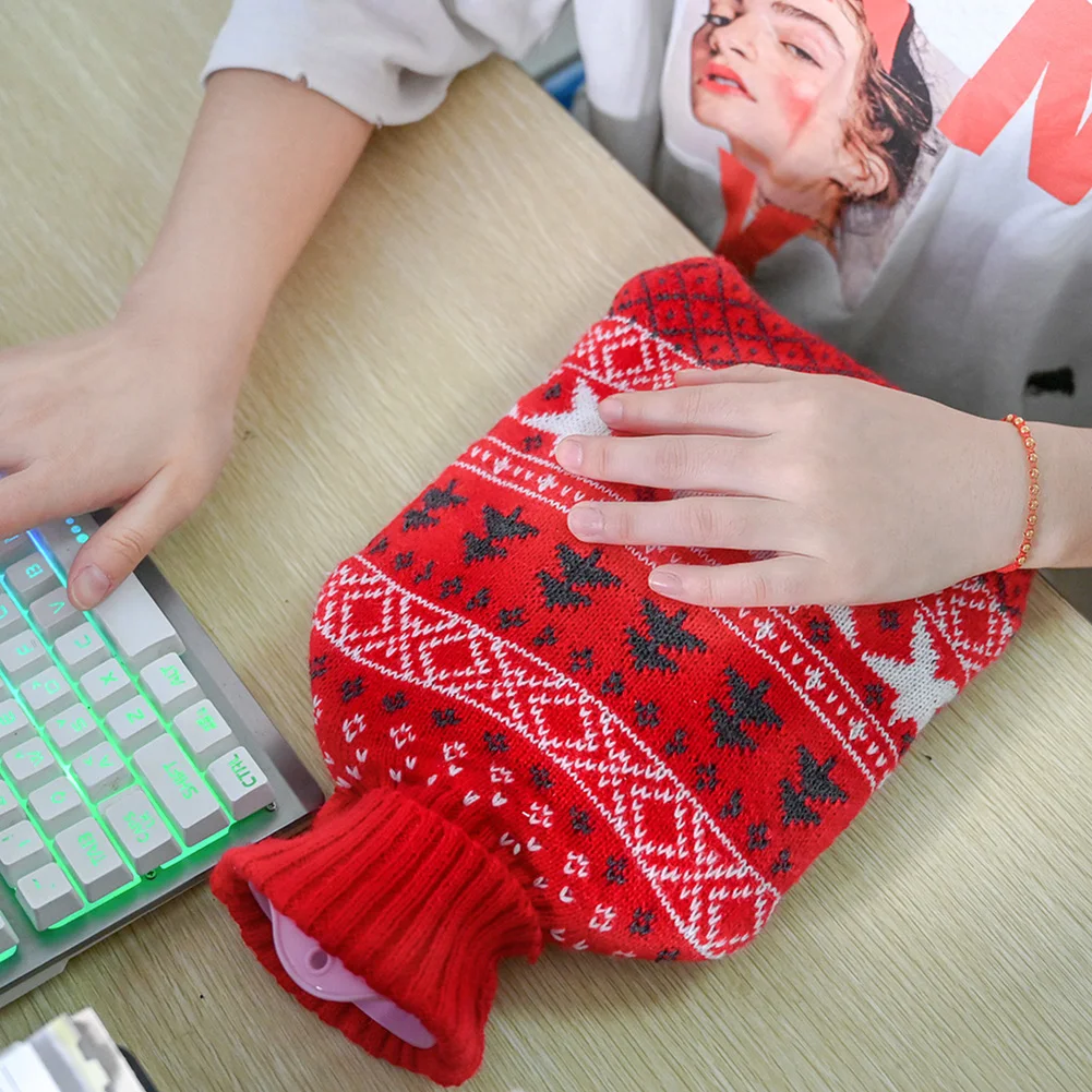 32*20 см сумка для горячей воды мультяшный вязаный чехол большого размера тканевый