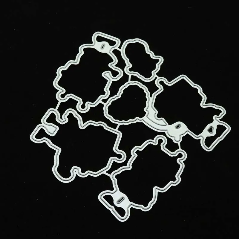 Металлические штампы и резиновые JC буквы робота для скрапбукинга крафтовые