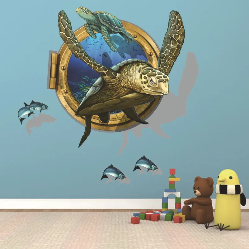 

Turtle creative living room sofa kindergarten bathroom children's room environmental wall sticker