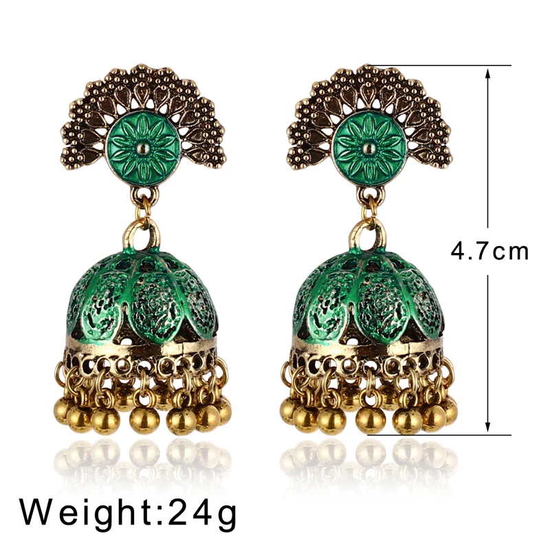Индийские Jhumka серьги «Слоник» цыганские ювелирные изделия в стиле ретро этнические бусины в античном стиле висячие серьги с кисточками для женщин богемный подарок