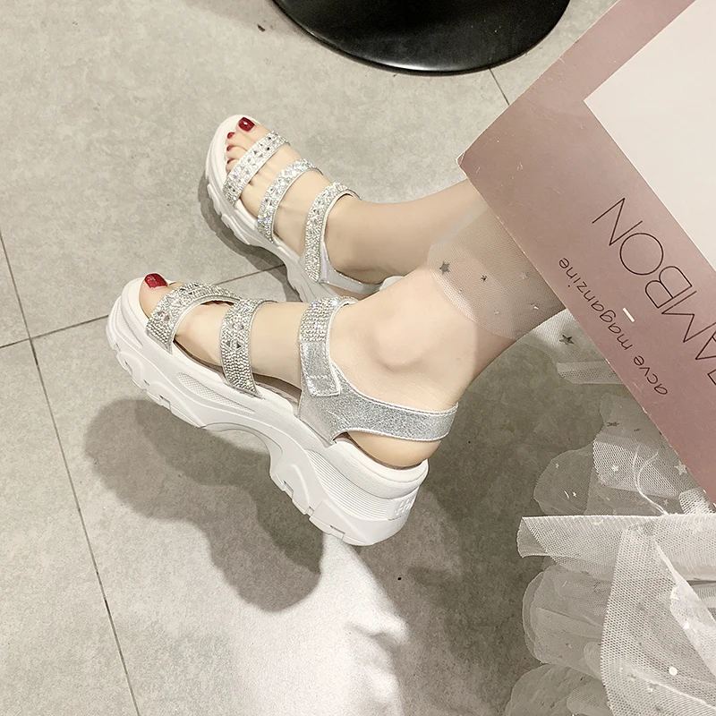 

Comfort Shoes for Women 2021 Sandals Clogs With Heel All-Match Suit Female Beige Med New Thick Summer Girls Fashion Black Medium