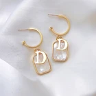 Серьги с бахромой Роскошные подвески ювелирные изделия Модные Акриловые женские большие серьги 2020 серьги с буквой D